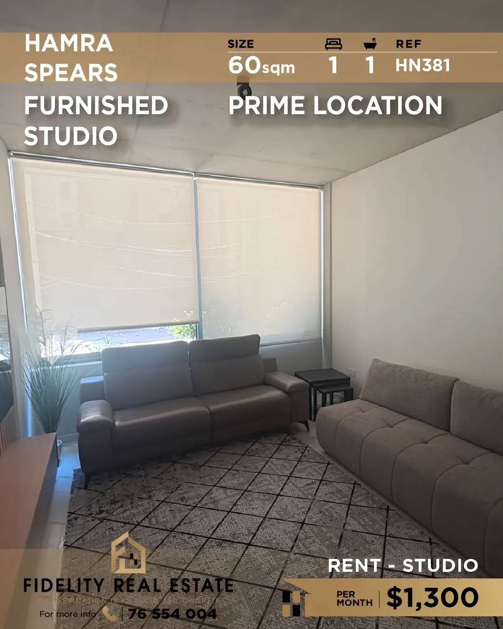 Apartment for rent in Hamra, Bayrut, Lebanon