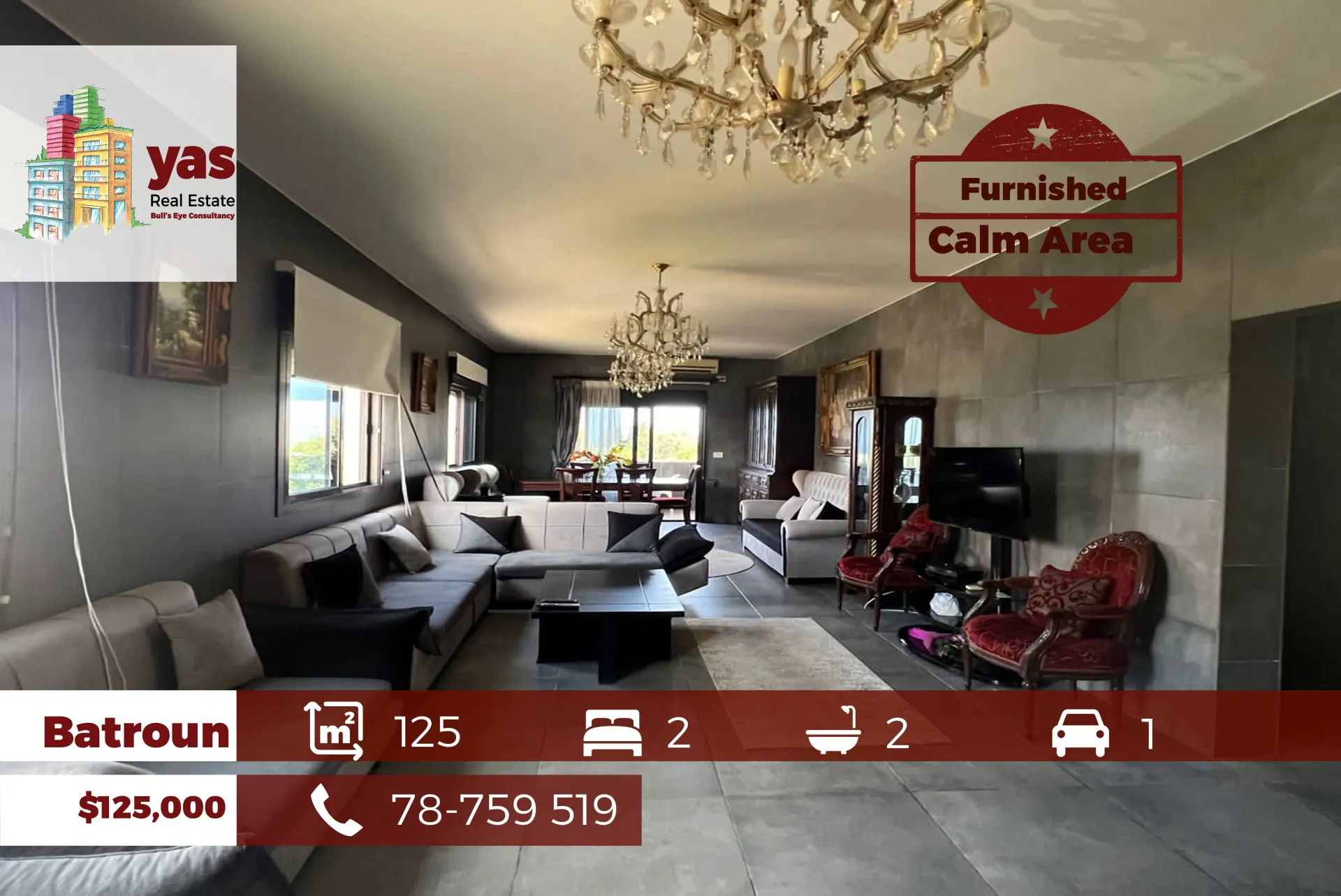 Apartment for Sale in Batroun - 2 bed, 2 bath