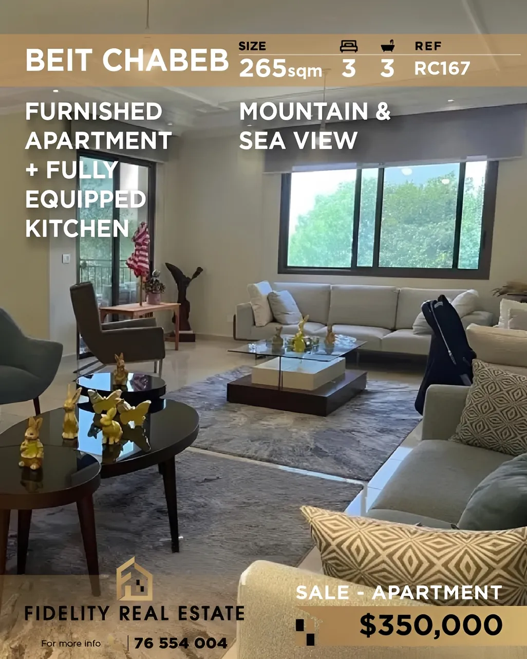 Apartment for sale in Beit Chabeb, Lebanon - 3 bed, 3 bath