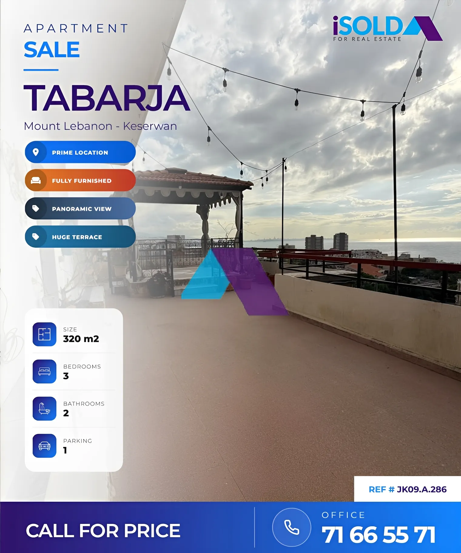Apartment for sale in Tabarja