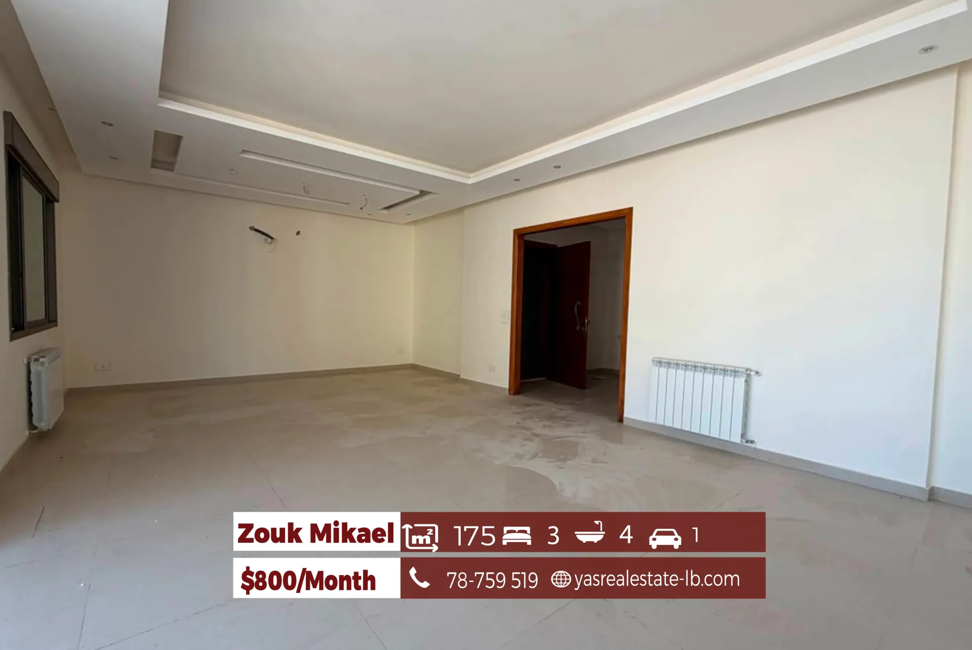 Apartment for Rent in Zouk Mikael - 3 bed, 4 bath