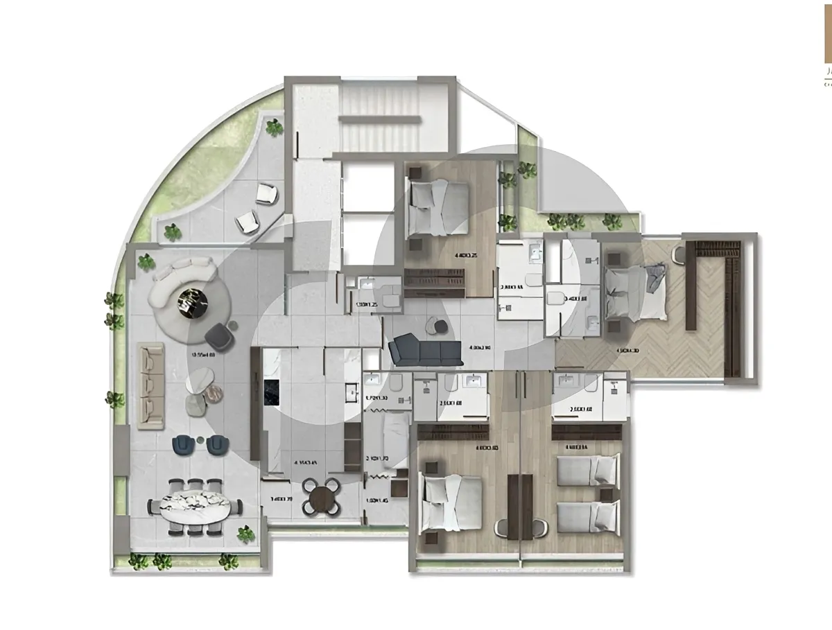 Apartment for Sale in Raoucheh, Beirut, Lebanon - 4 bed, 6 bath