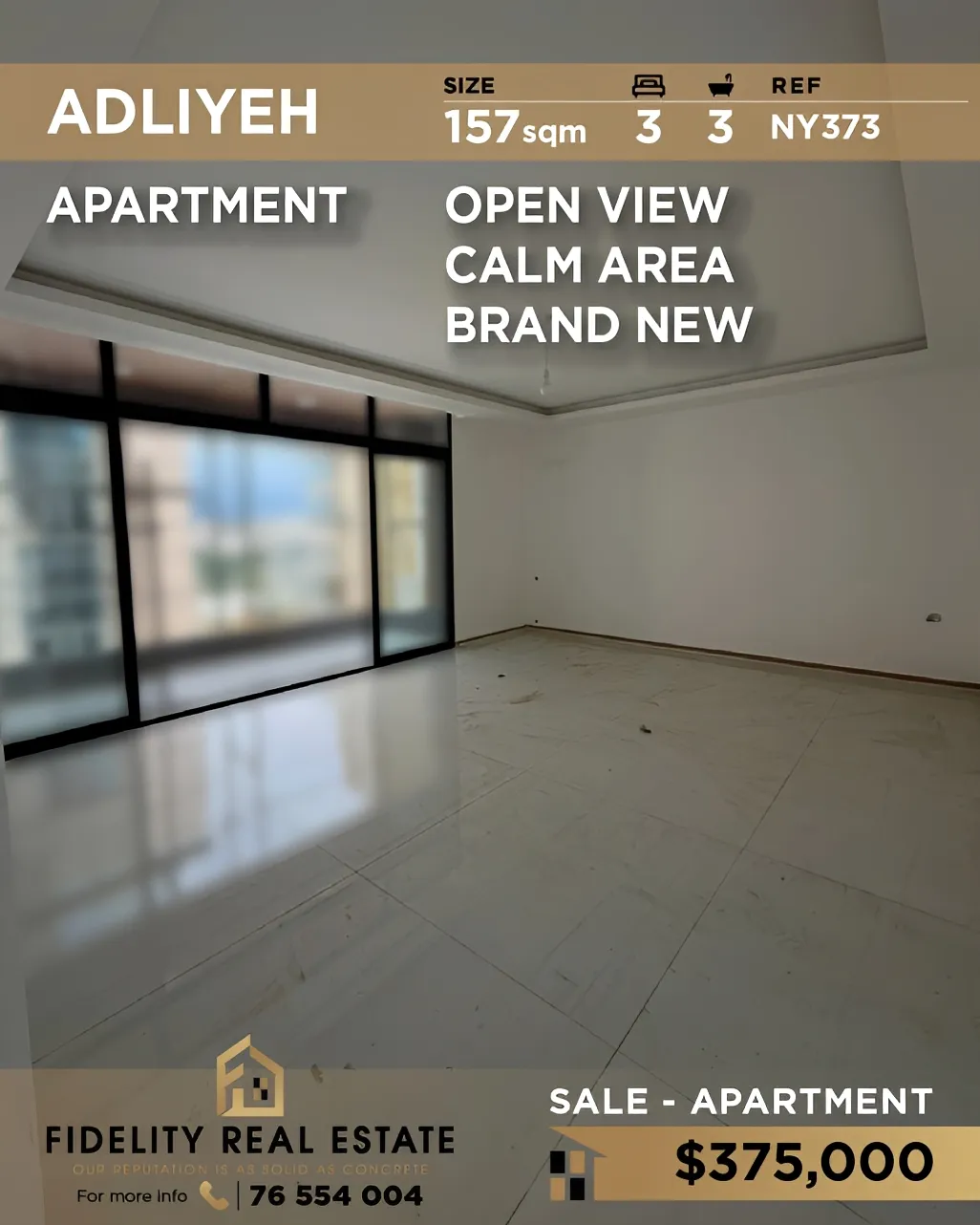 Apartment for sale in Adliyeh, Beirut, Lebanon - 3 bed, 3 bath