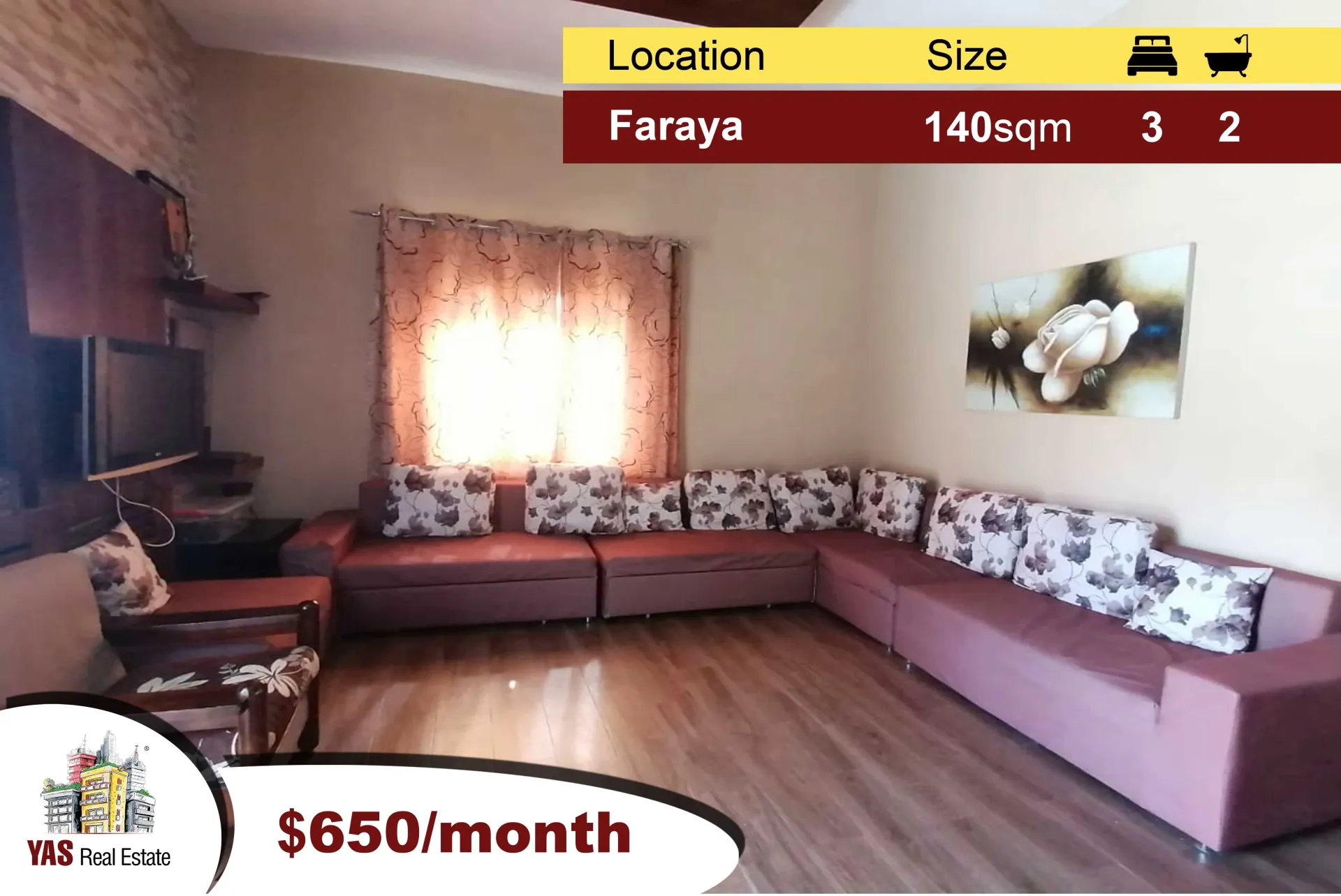 Chalet for rent in Faraya - 3 bed, 2 bath
