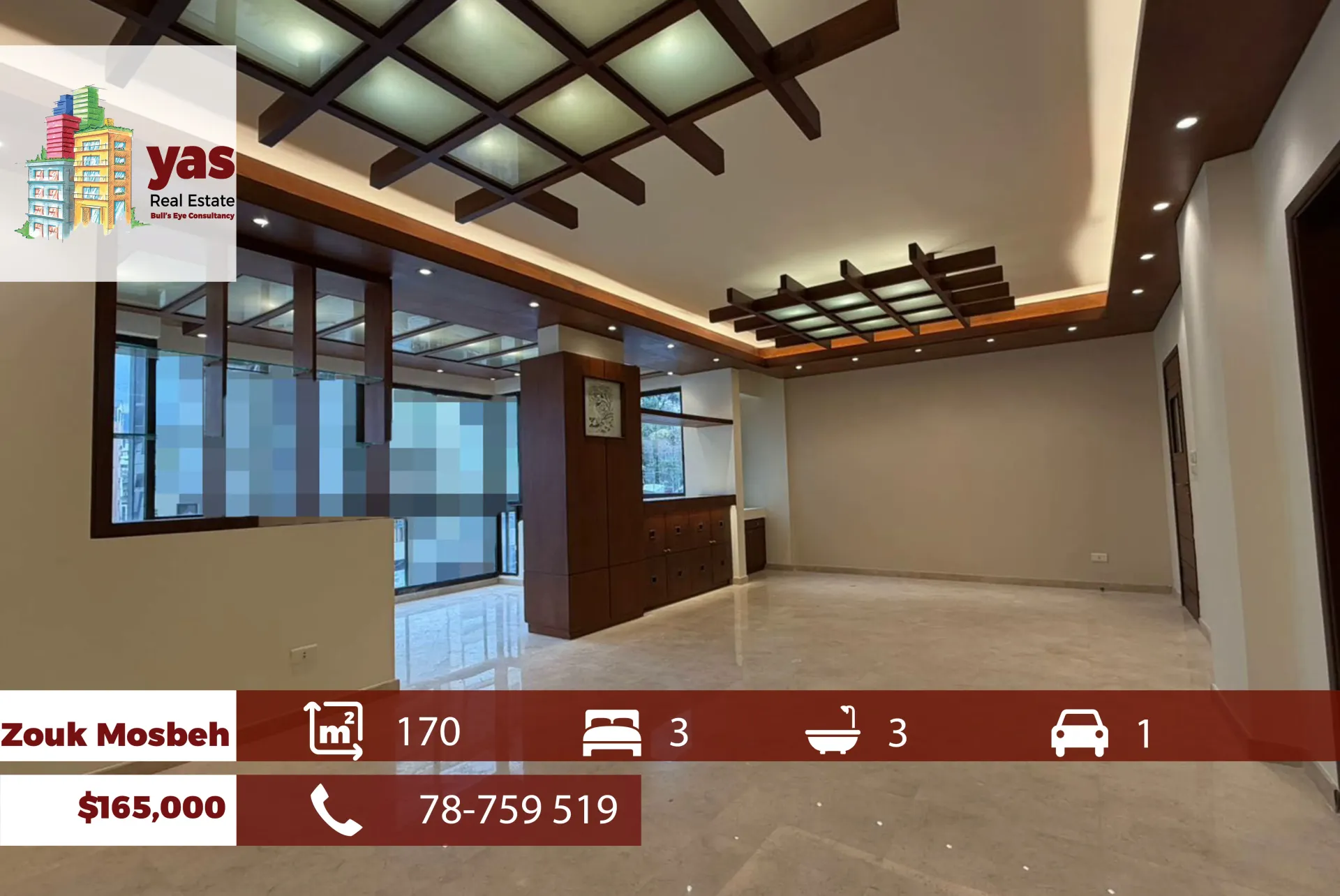 Apartment for Sale in Zouk Mosbeh - 3 bed, 3 bath
