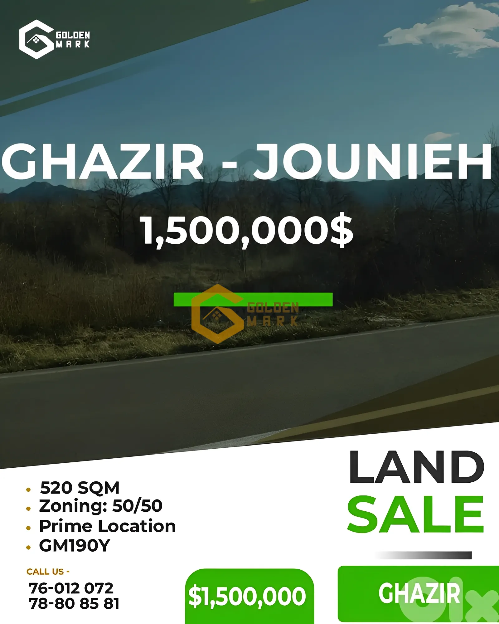 Land for Sale in Ghazir
