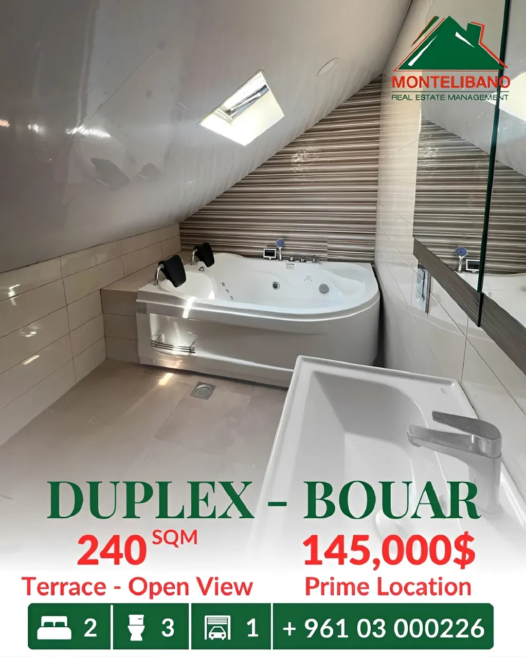 Duplex for sale in Bouar, Lebanon