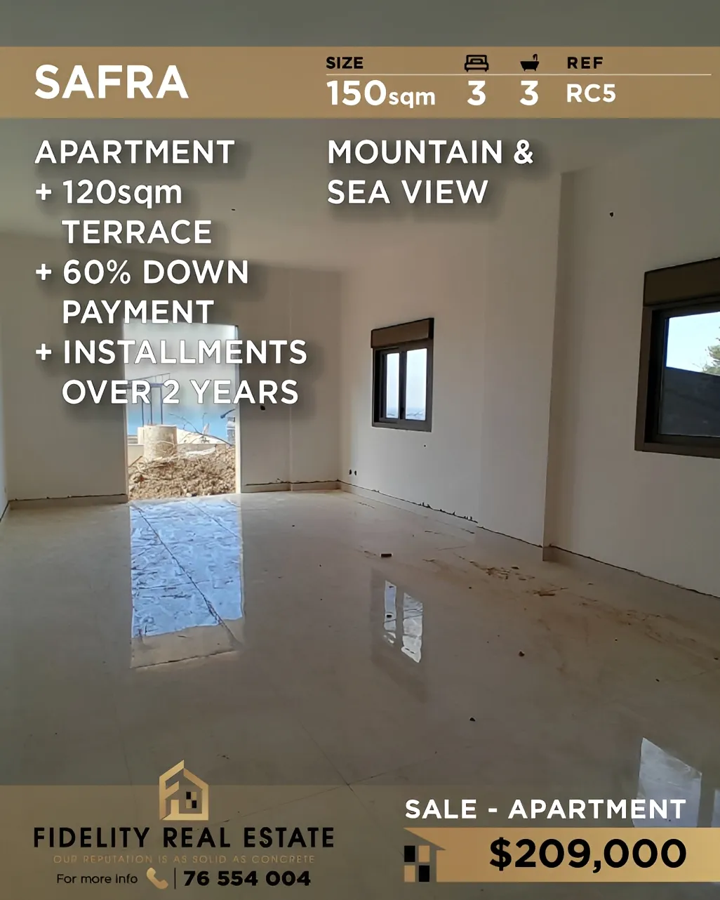 Apartment for sale in Safra, Lebanon - 3 bed, 3 bath