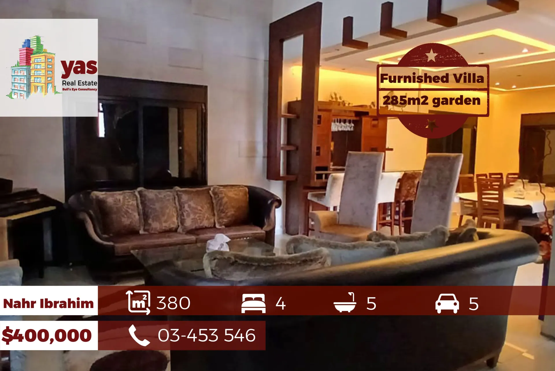 Villa for Sale in Nahr Ibrahim - 4 bed, 5 bath
