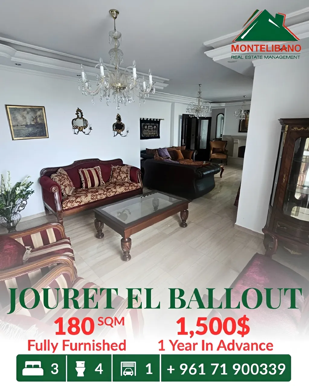 Apartment for rent in Mar Chaaya