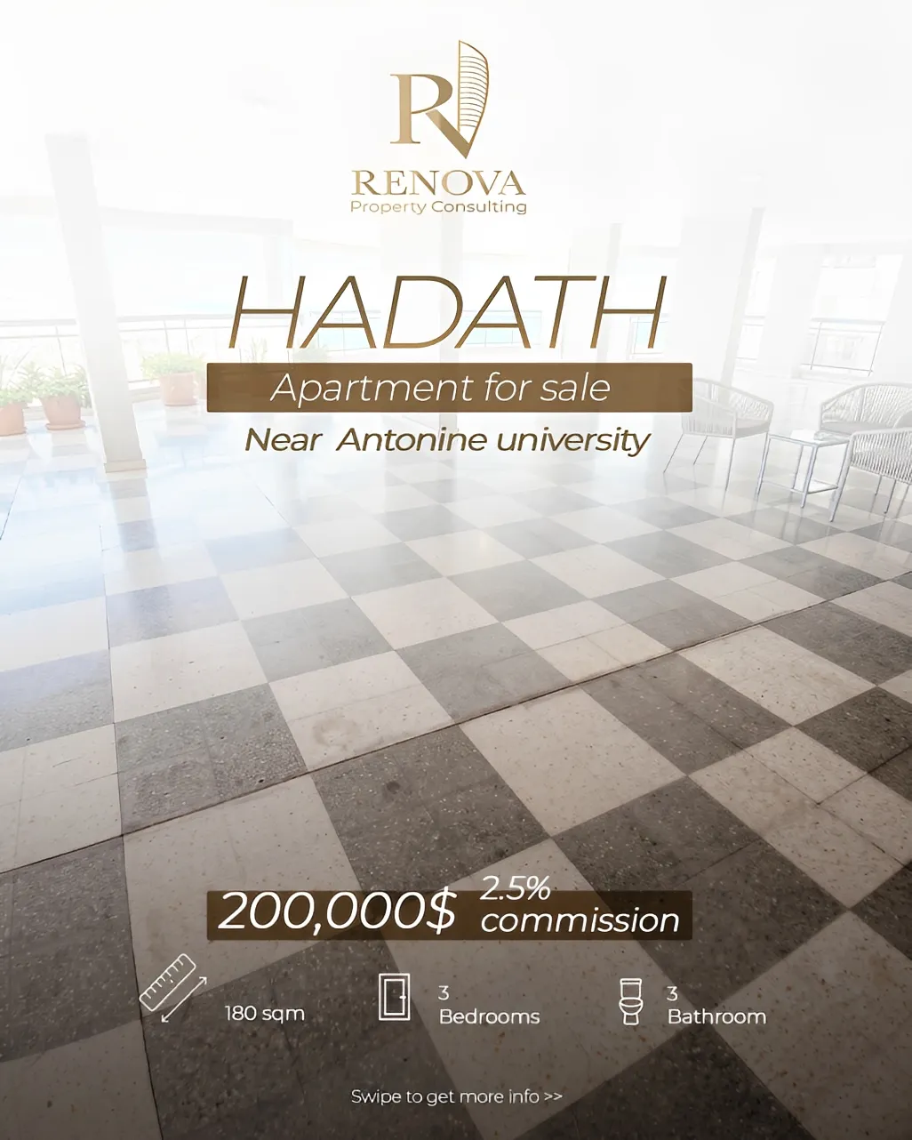 Apartment for sale in Hadath, Lebanon
