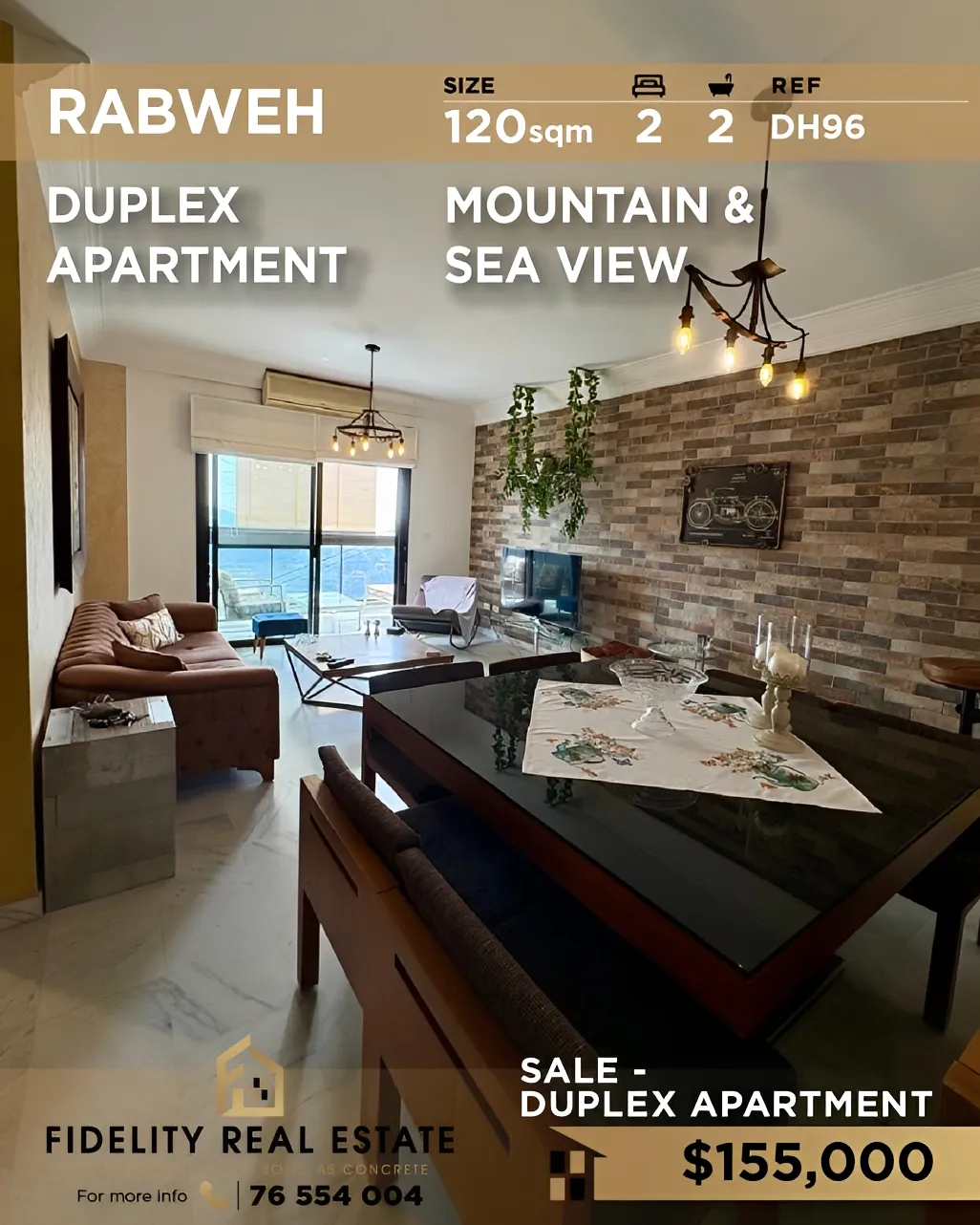 Duplex for sale in Rabweh, Bayrut, Lebanon - 2 bed, 2 bath