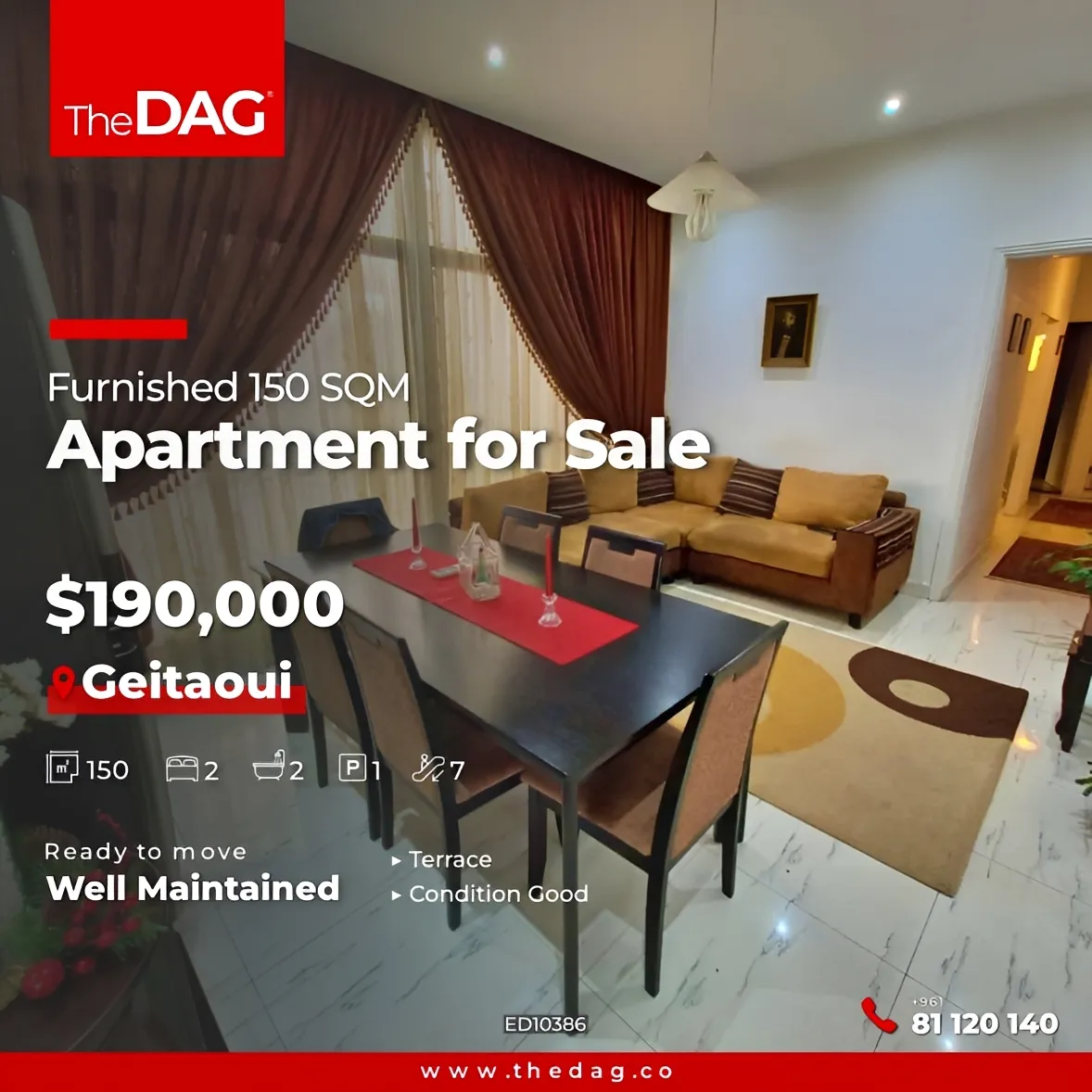 Apartment for sale in Geitaoui, Achrafieh, Lebanon