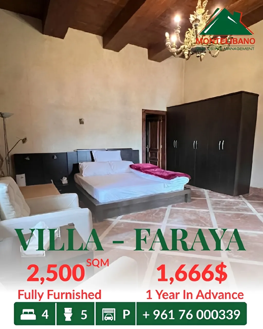 Villa for rent in Faraya, Lebanon