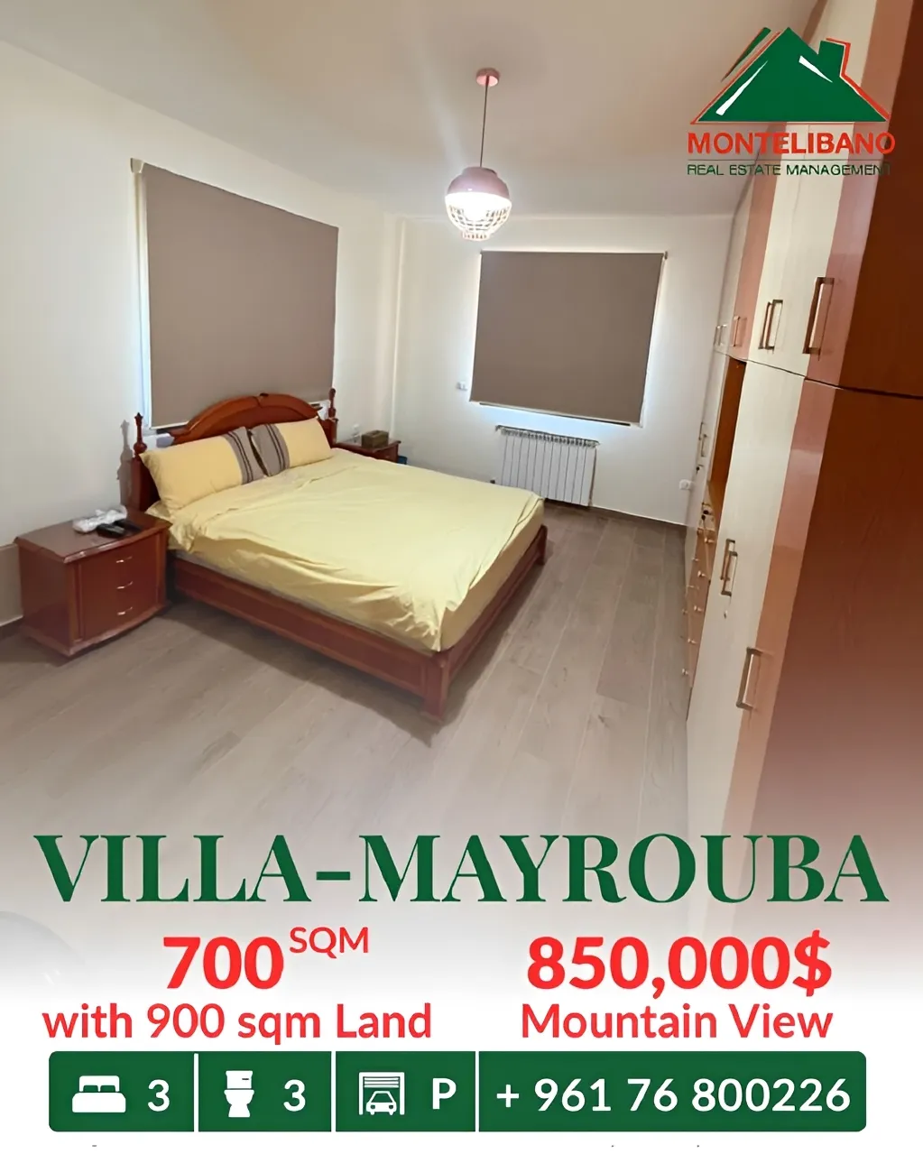 Villa for sale in Mayrouba, Lebanon