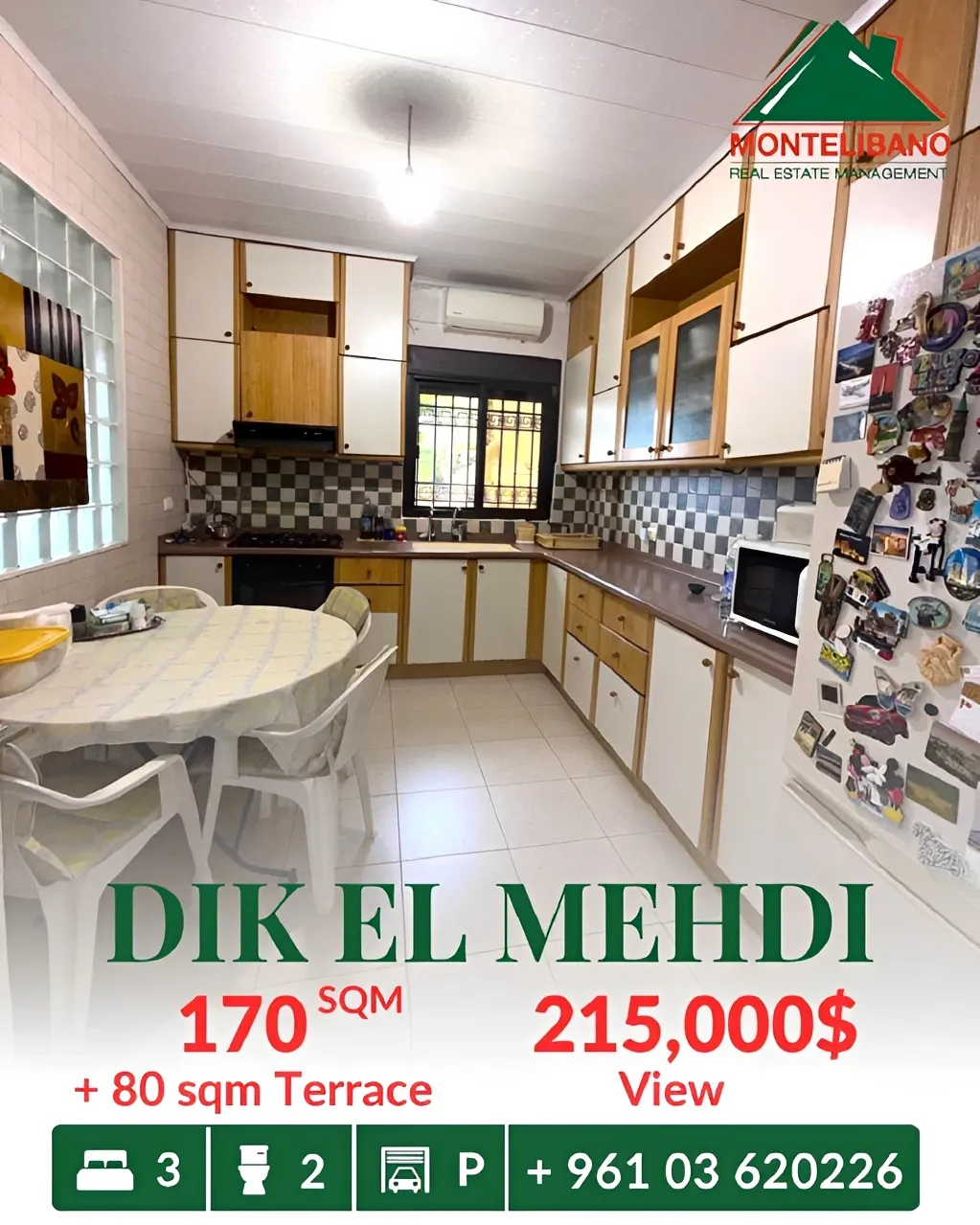 Apartment for sale in Dik El Mehdi, Lebanon