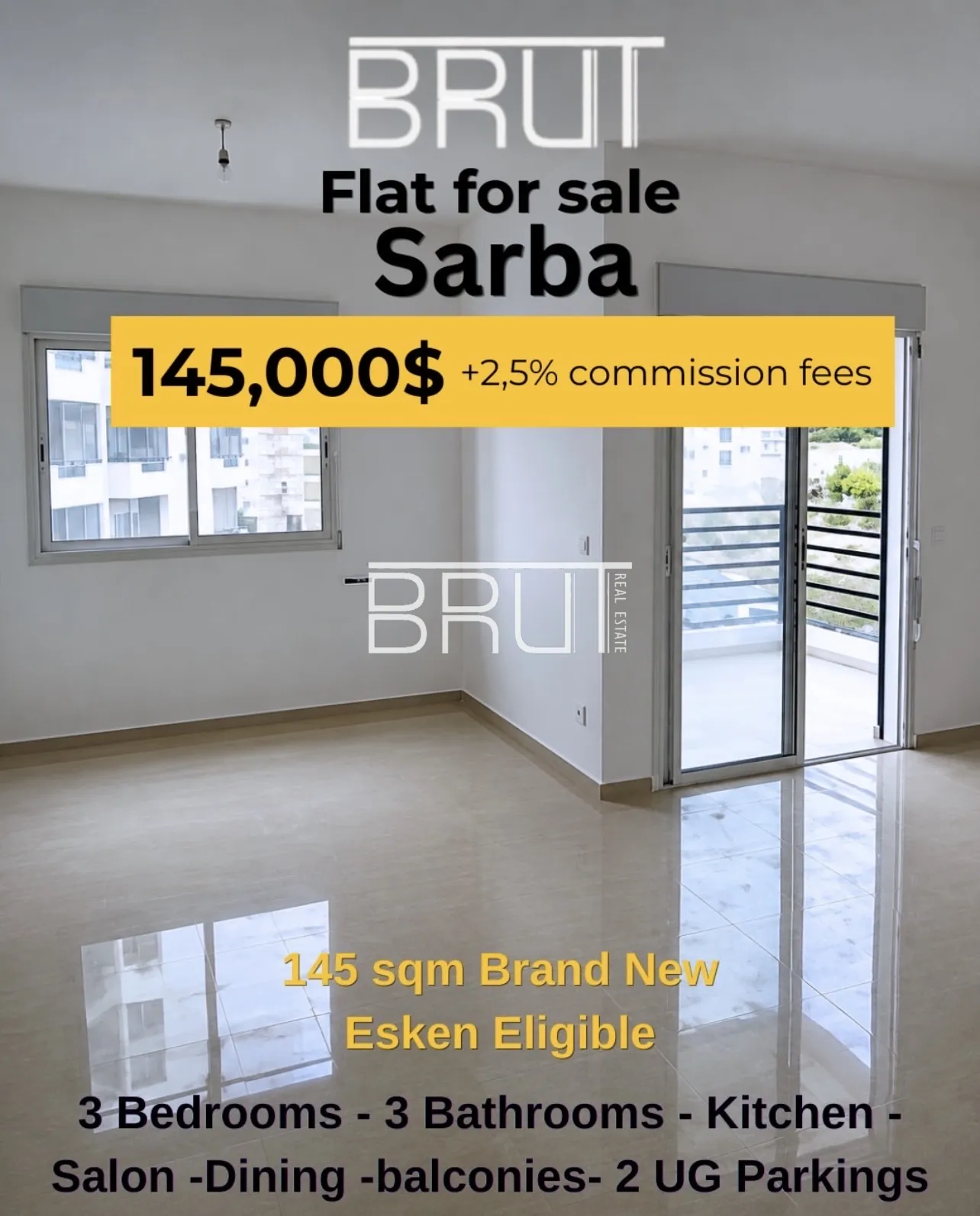 Apartment for sale in Sarba, jounieh, lebanon - 3 bed, 3.0 bath