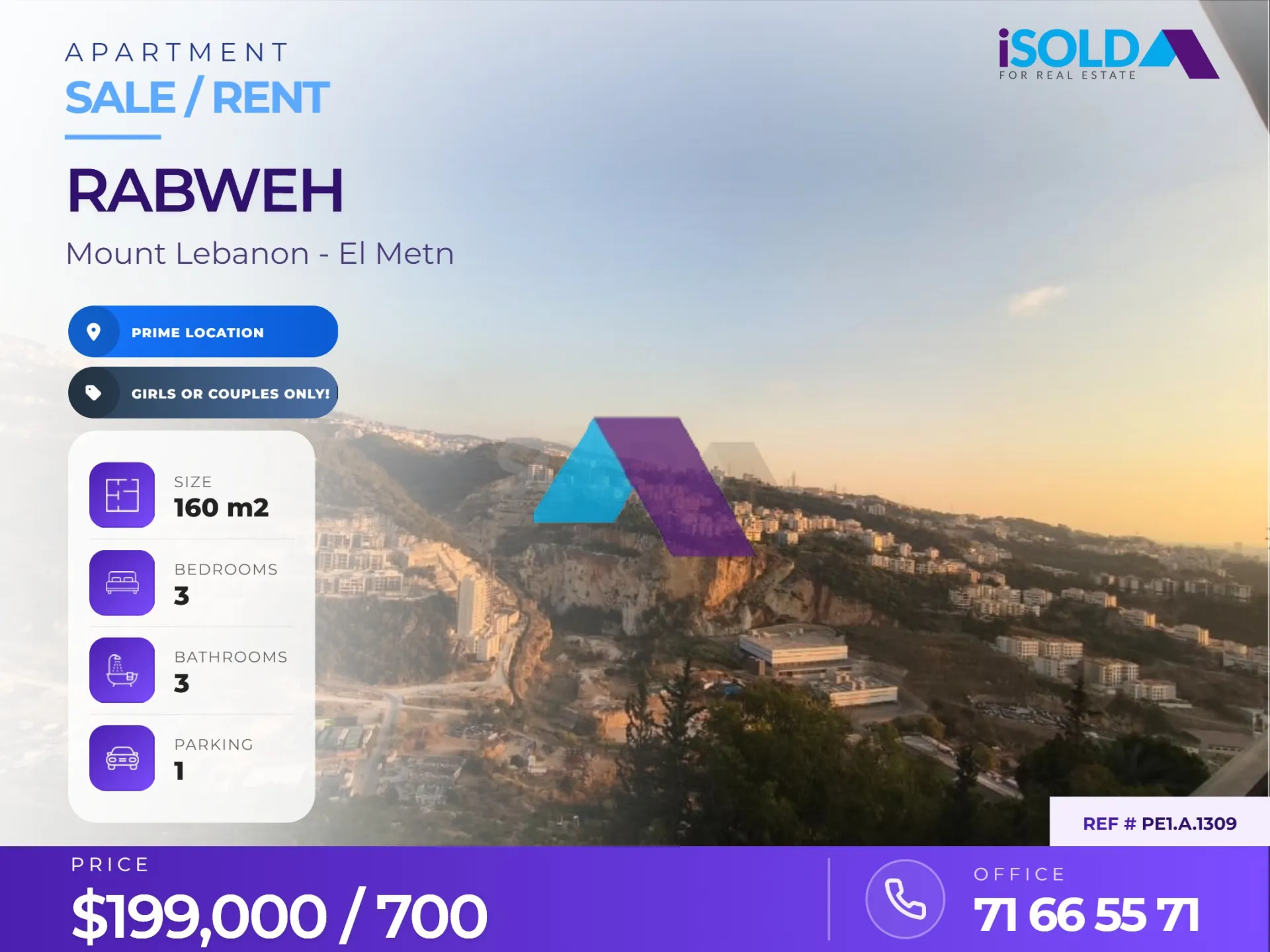 Apartment for sale in Antelias, Lebanon