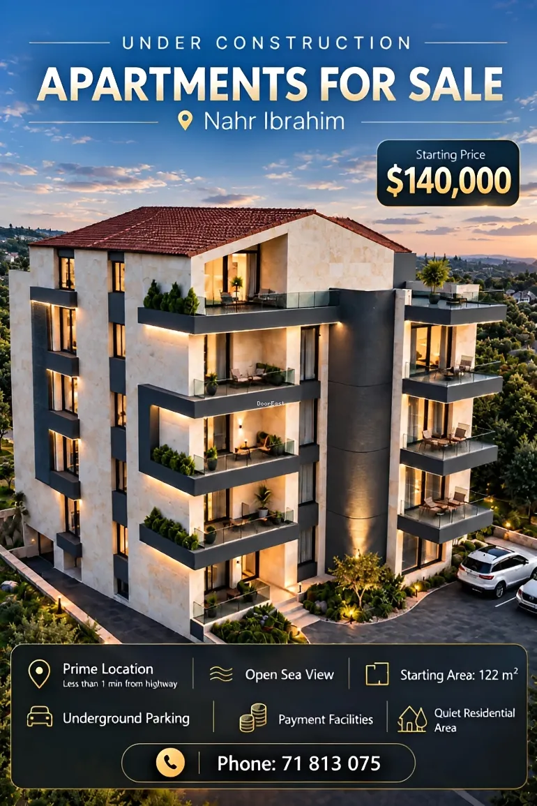 Apartment for sale in Nahr Ibrahim