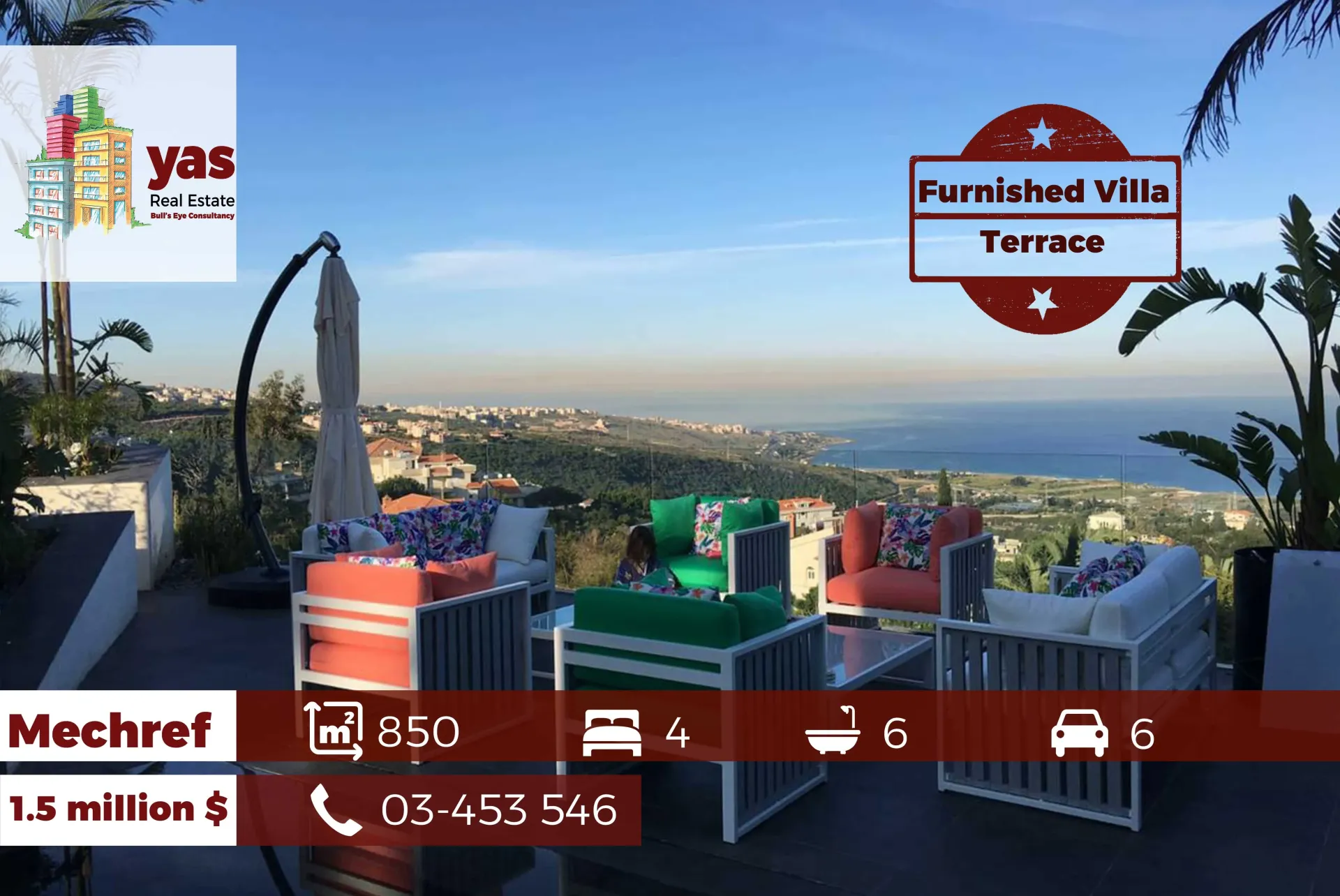 Villa for sale in Mechref - 4 bed, 6 bath