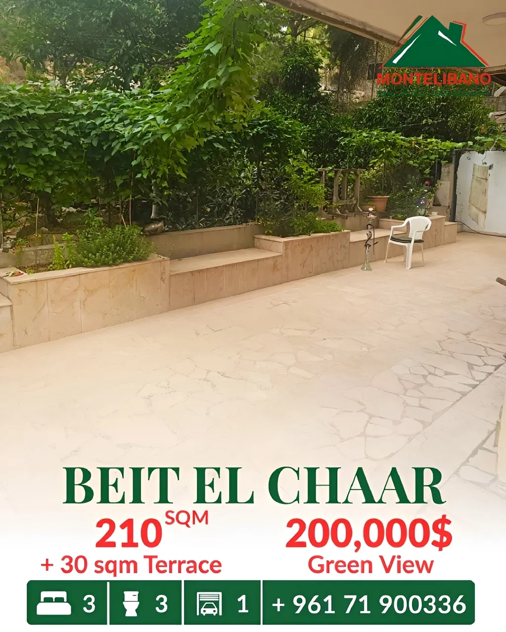Apartment for sale in Beit El Chaar