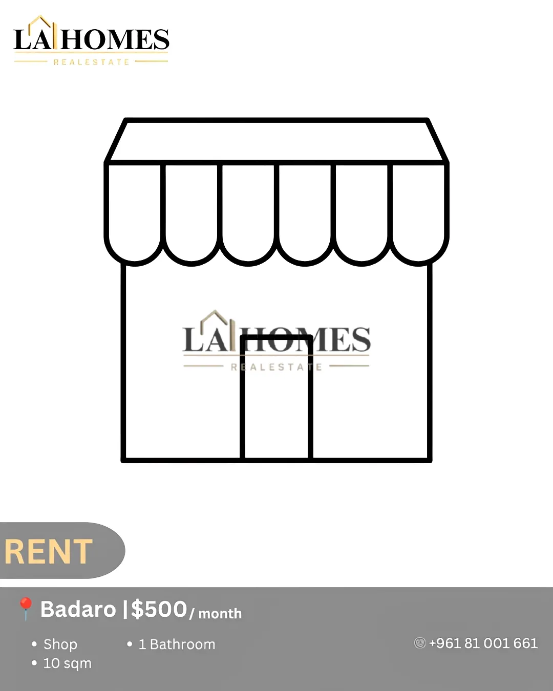Shop for rent in Badaro