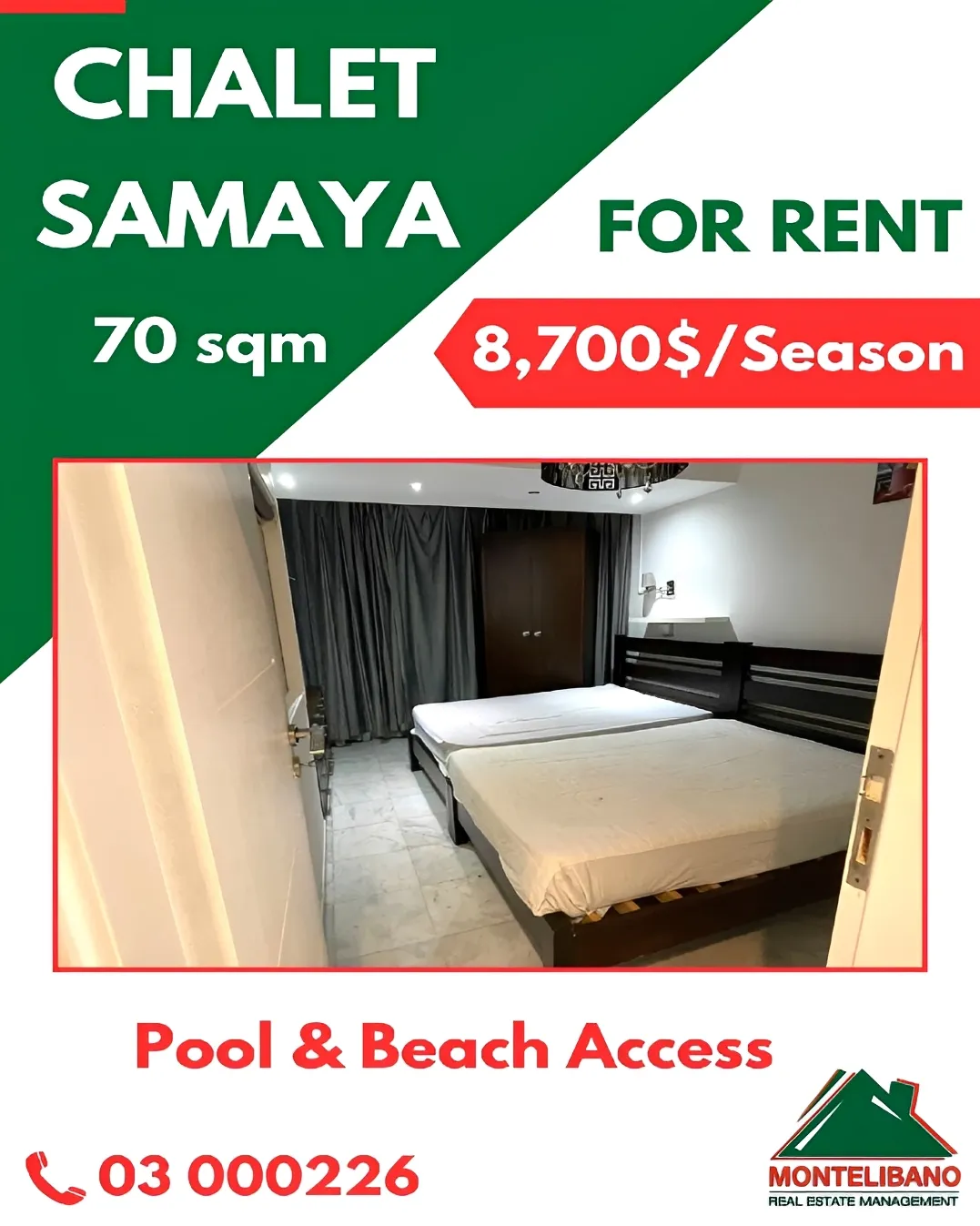 Chalet for rent in Kaslik, Lebanon
