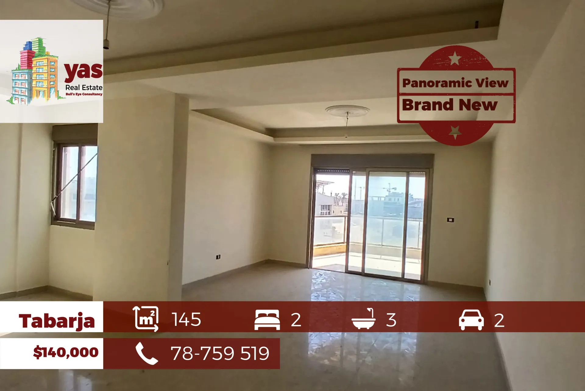 Apartment for Sale in Tabarja - 2 bed, 3 bath