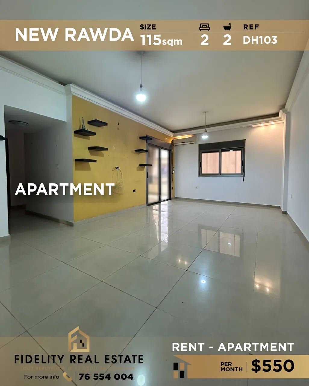 Apartment for rent in New Rawda, Beirut, Lebanon - 2 bed, 2 bath