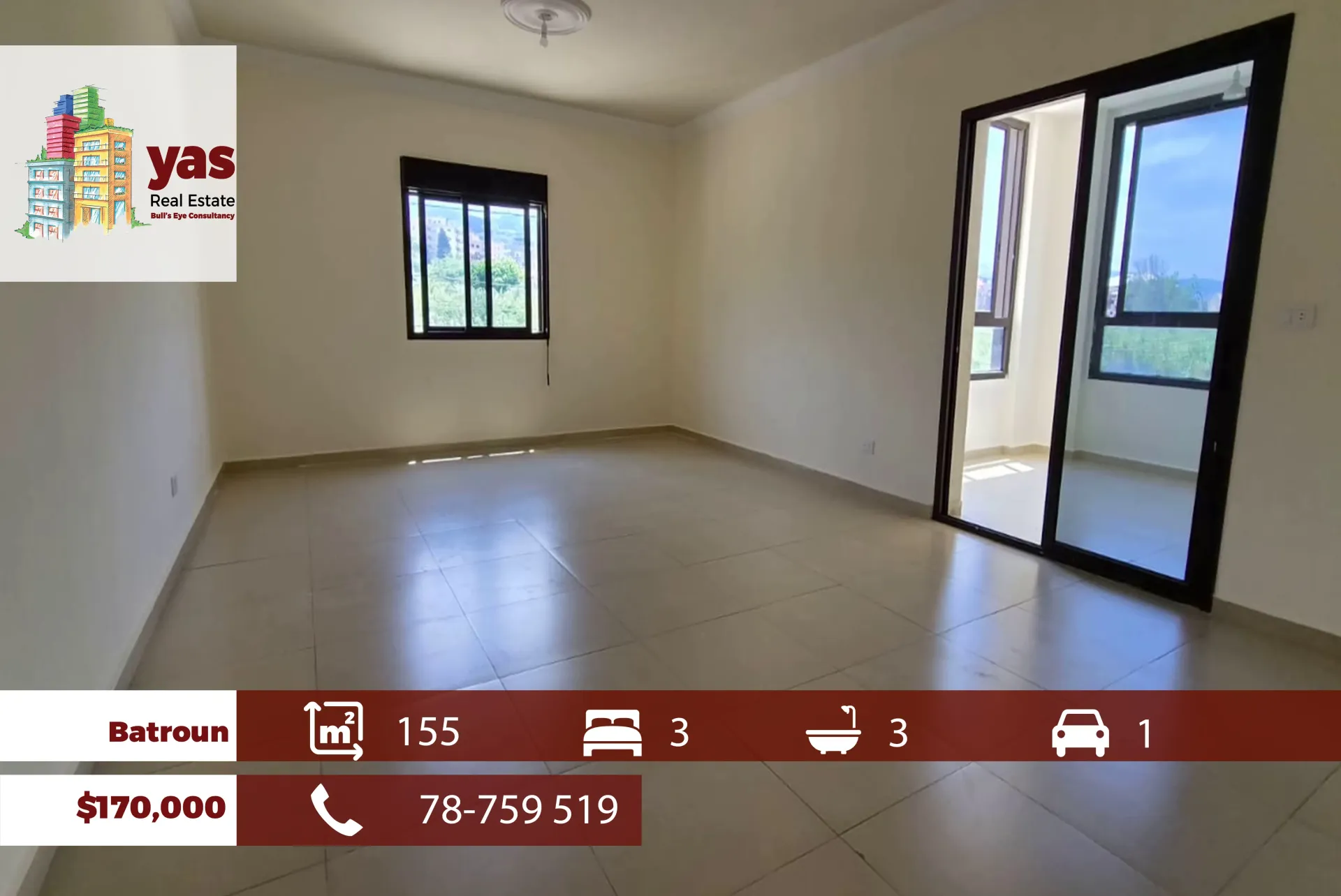 Apartment for Sale in Batroun - 3 bed, 3 bath