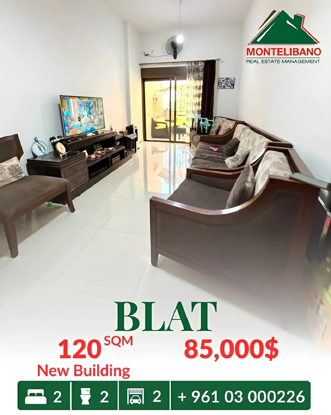 Apartment for sale in Blat, Lebanon