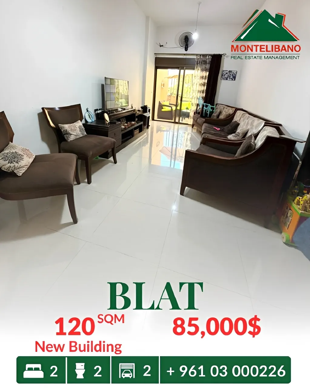 Apartment for sale in Blat, Lebanon