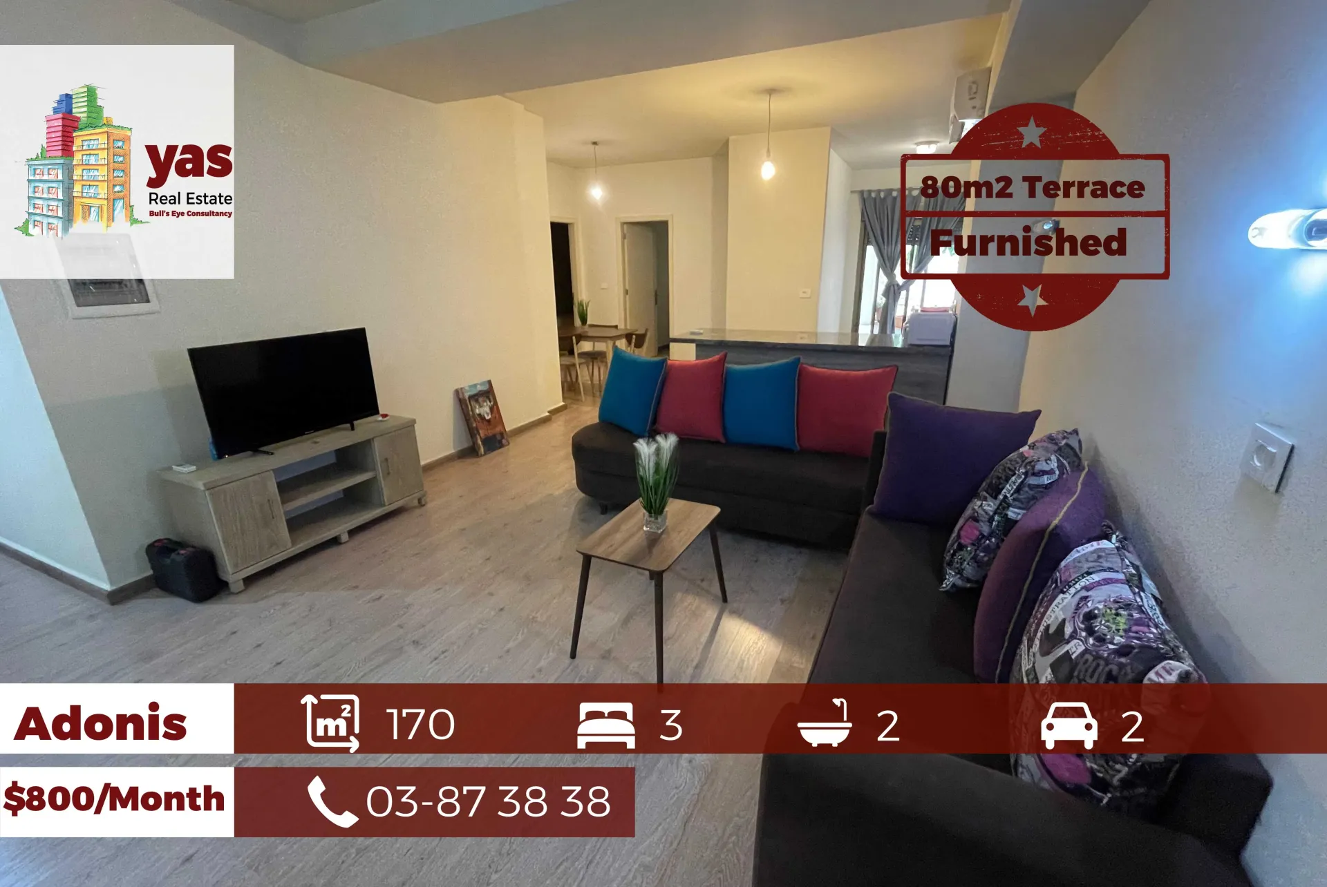 Apartment for Rent in Adonis - 3 bed, 2 bath