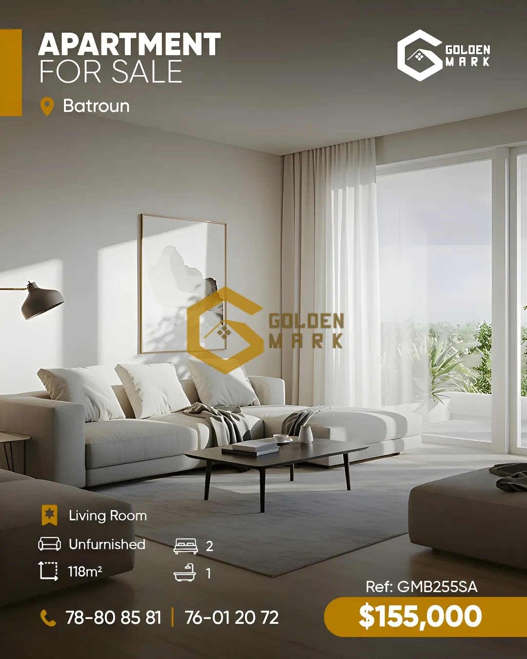 Apartment for Sale in Batroun