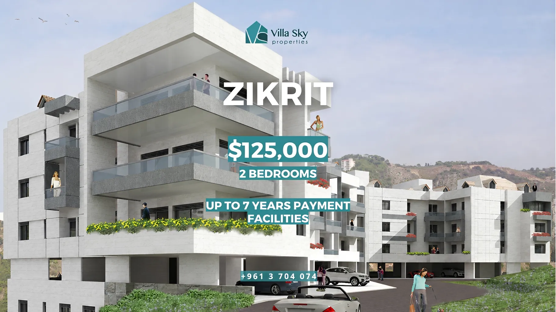 Apartment for sale in Zikrit, Lebanon
