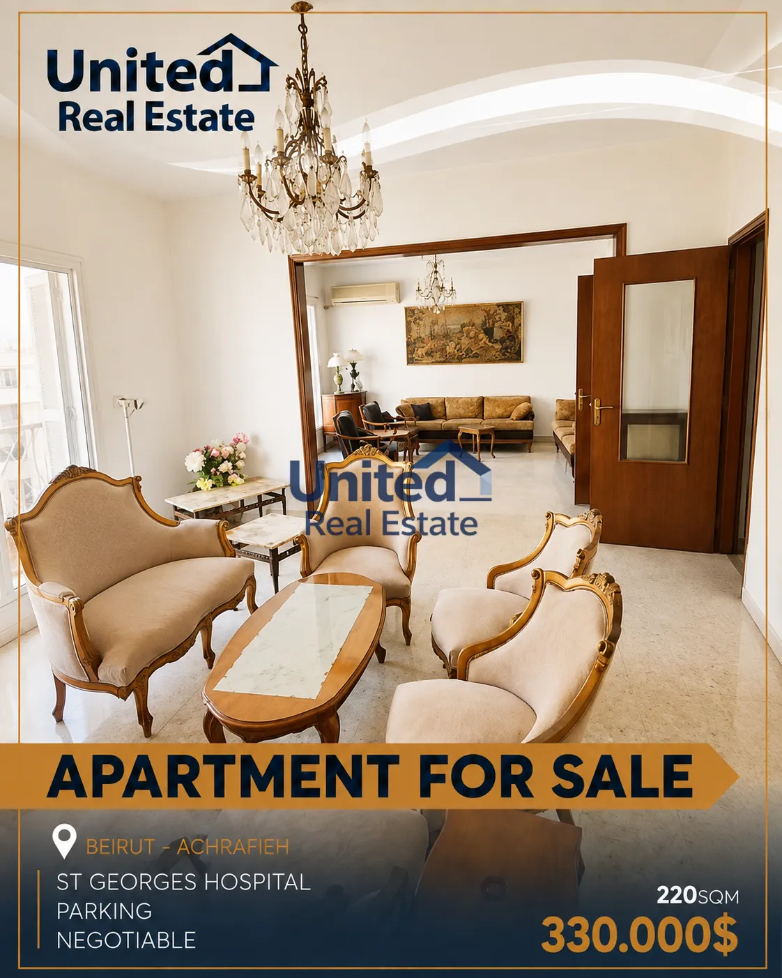 Apartment for sale in Achrafieh, beirut, lebanon