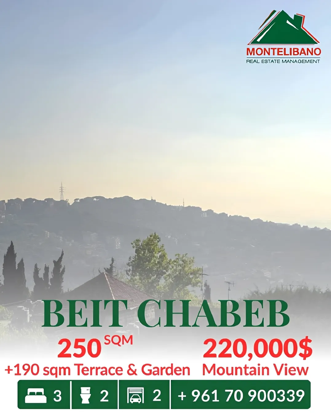 Apartment for sale in Beit Chabeb, Lebanon