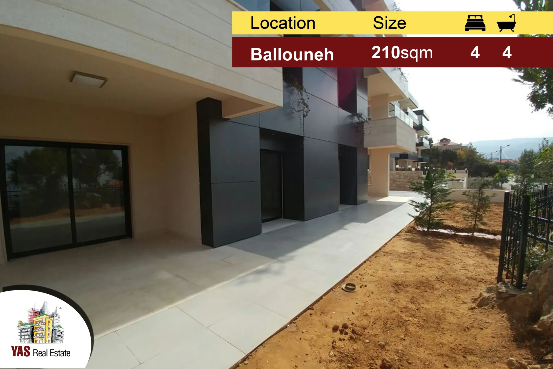 Apartment for Sale in Ballouneh - 4 bed, 4 bath