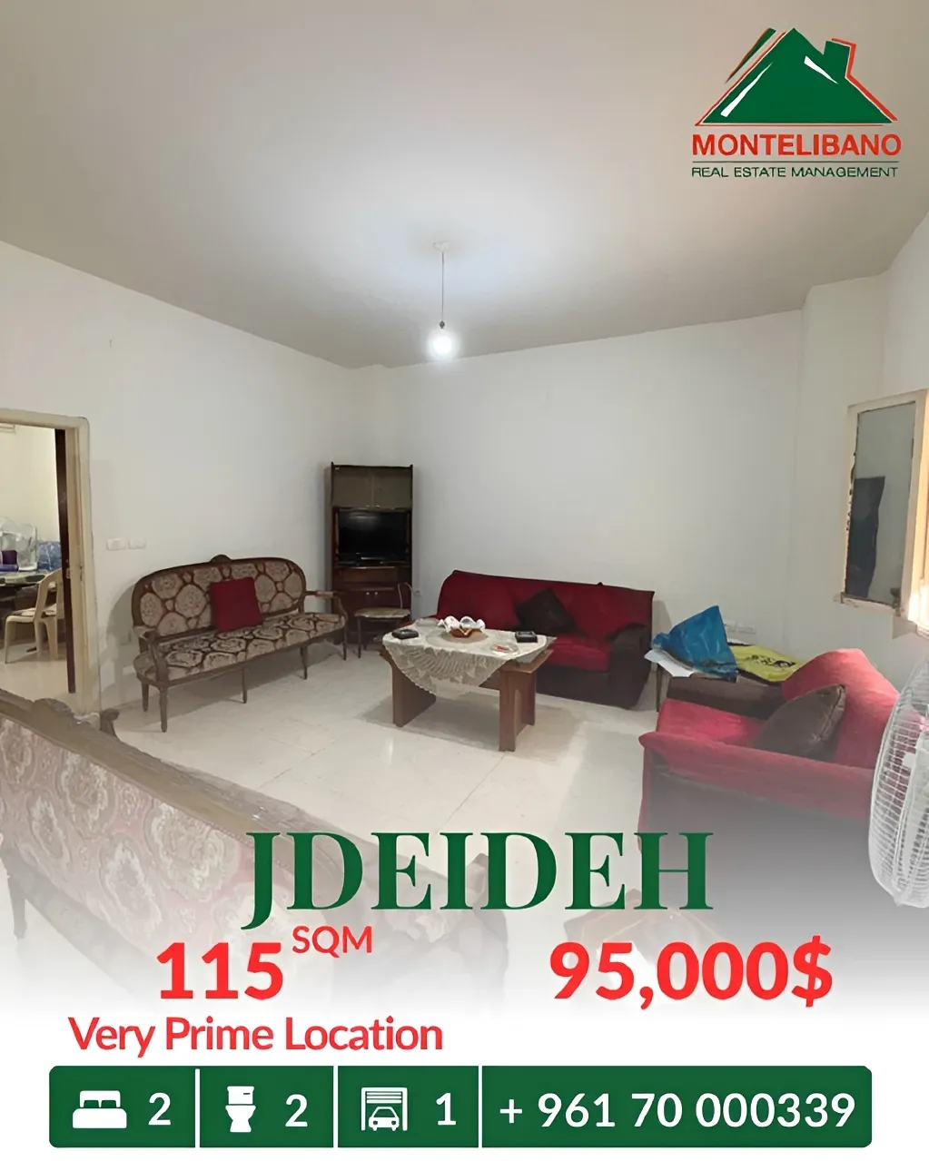 Apartment for sale in Jdeideh, Lebanon - 2 bed, 2 bath
