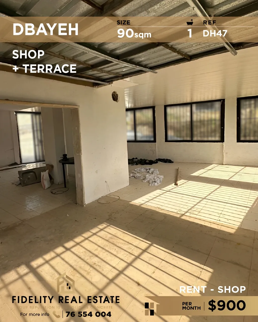 Shop for rent in Dbayeh, Lebanon
