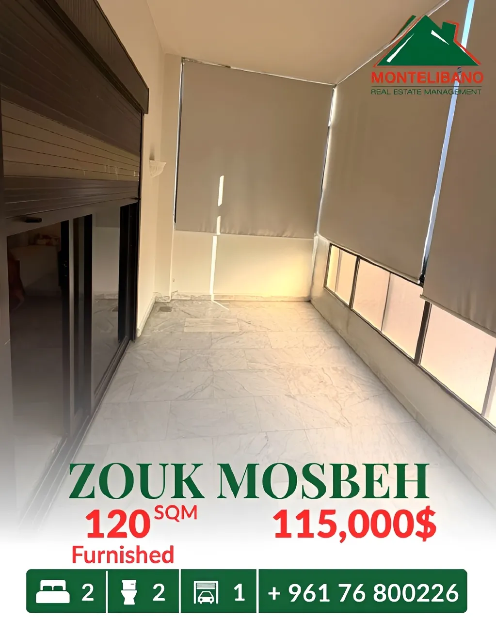 Apartment for sale in Zouk Mosbeh