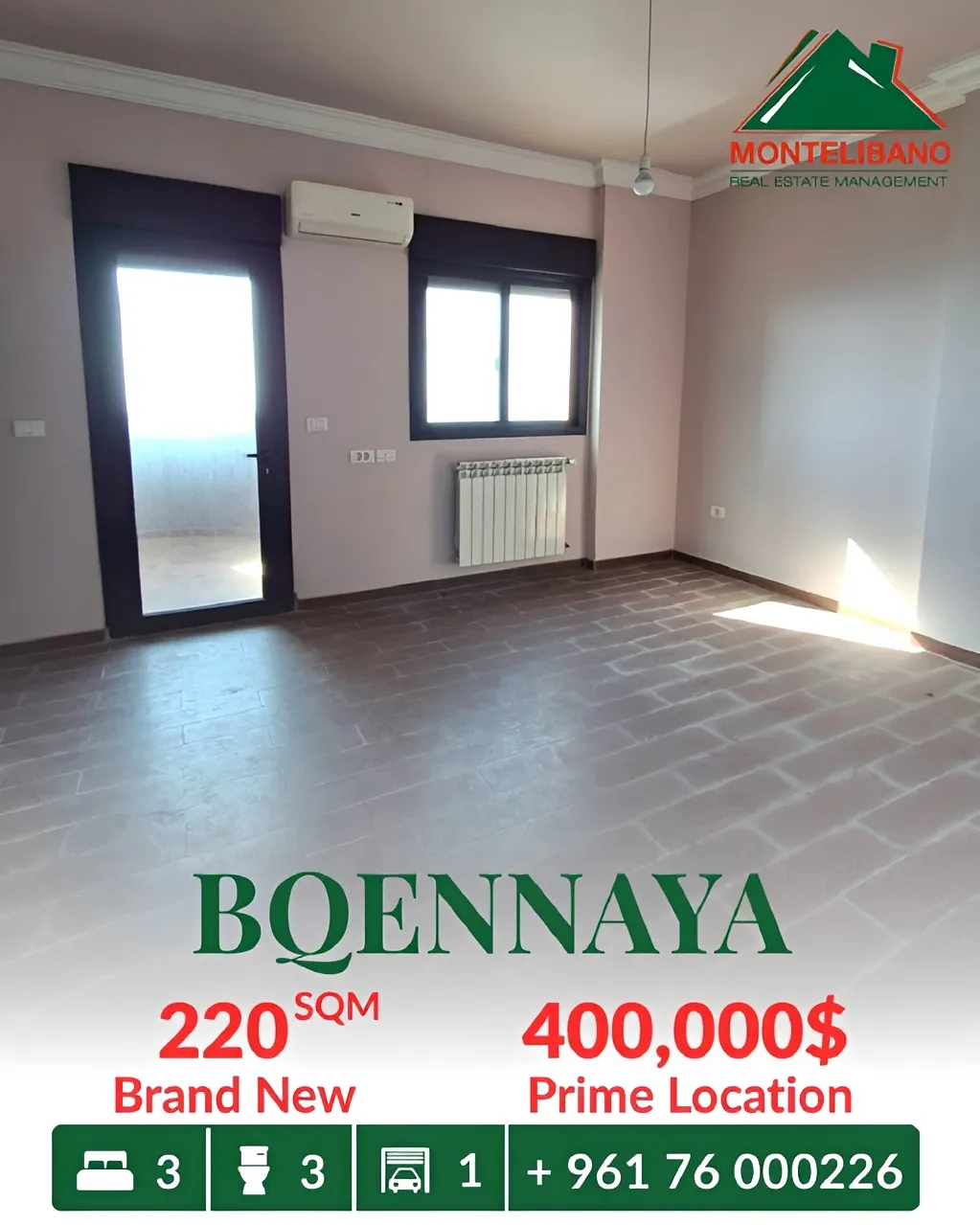 Apartment for sale in Bqennaya, Lebanon