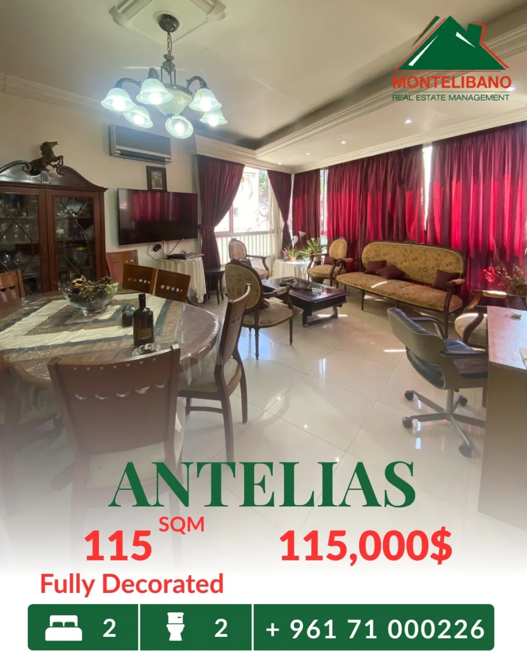 Apartment for sale in Antelias, Lebanon