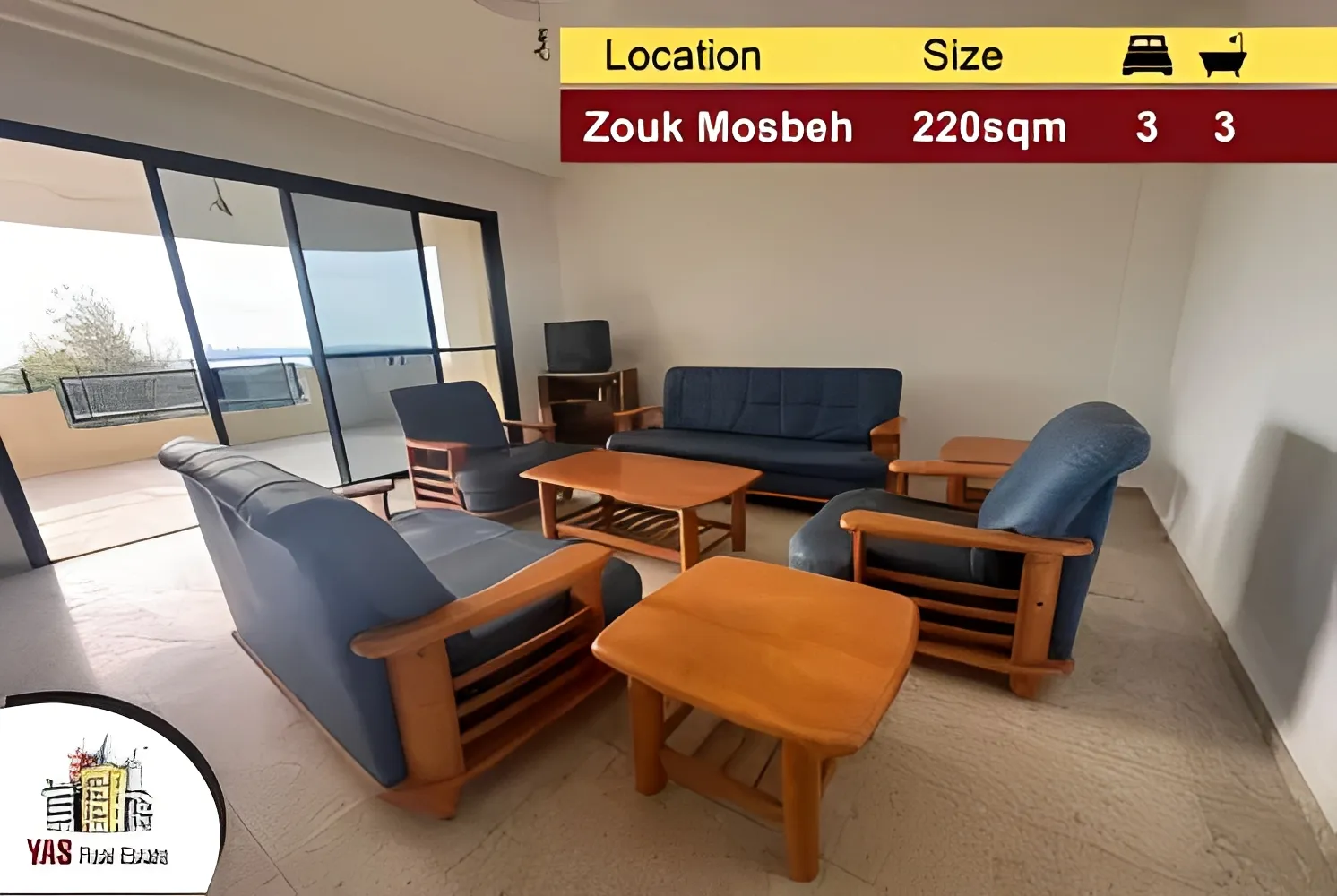 Apartment for Sale in Zouk Mosbeh - 3 bed, 3 bath