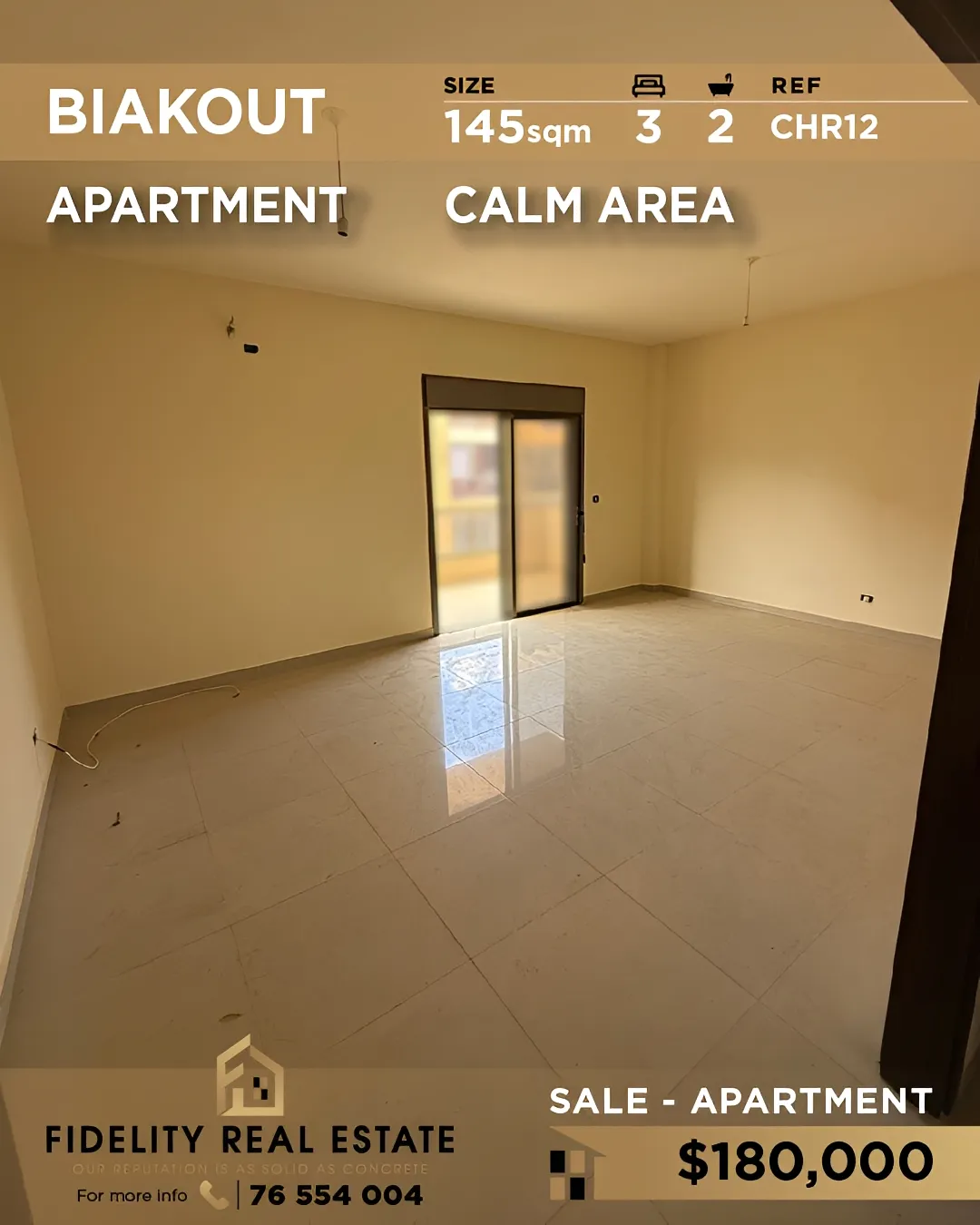 Apartment for sale in Biaqout, Lebanon - 3 bed, 2 bath
