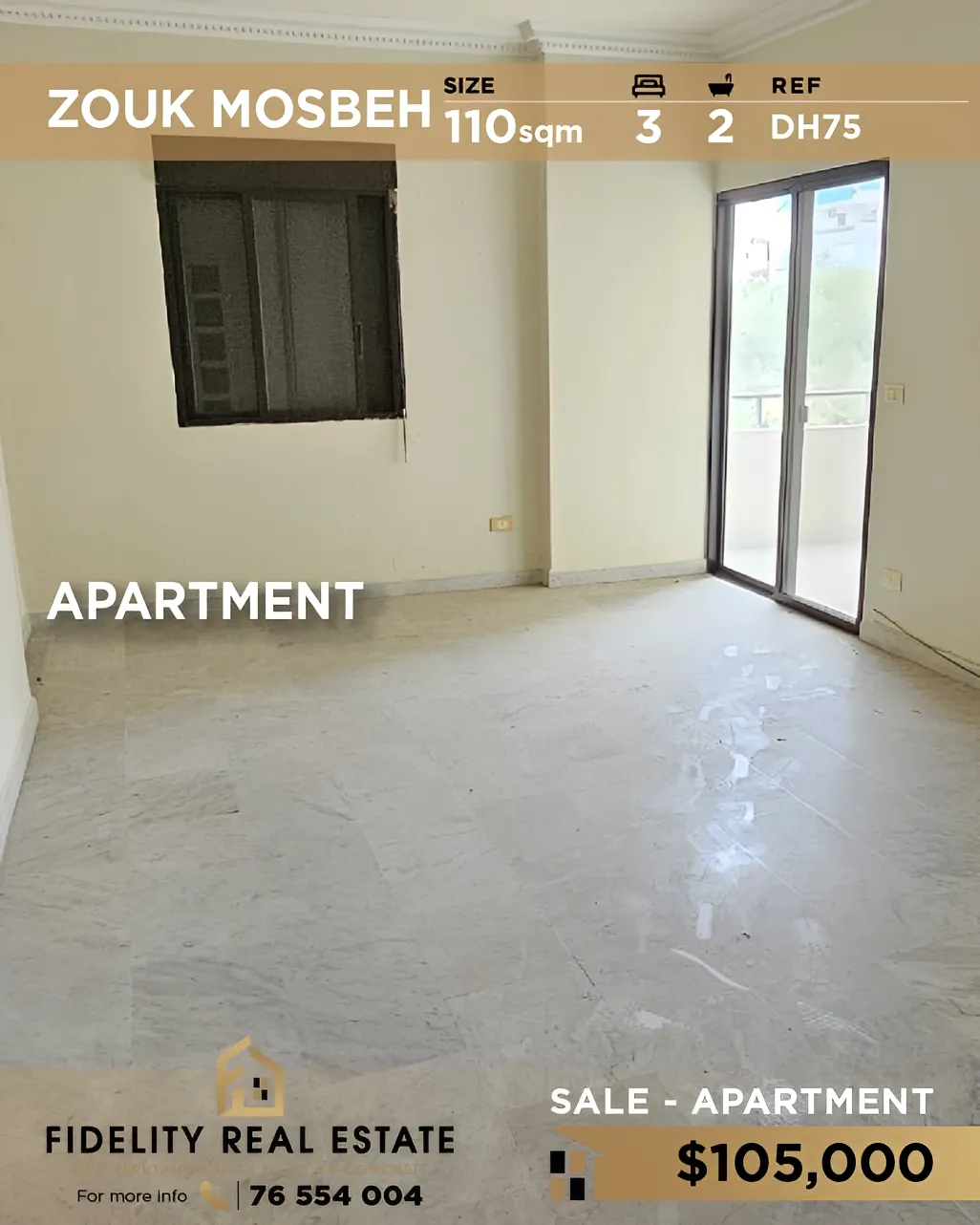 Apartment for sale in Zouk Mosbeh, Lebanon - 3 bed, 2 bath
