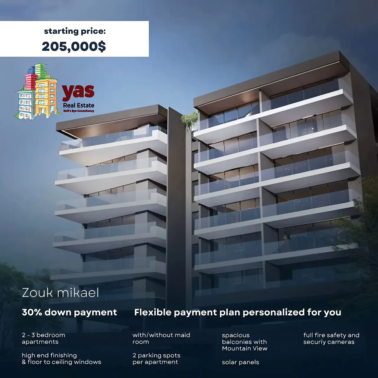 Apartment for Sale in Zouk Mikael