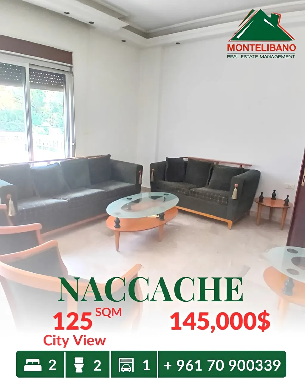 Apartment for sale in Naqqache, Lebanon - 2 bed, 2 bath