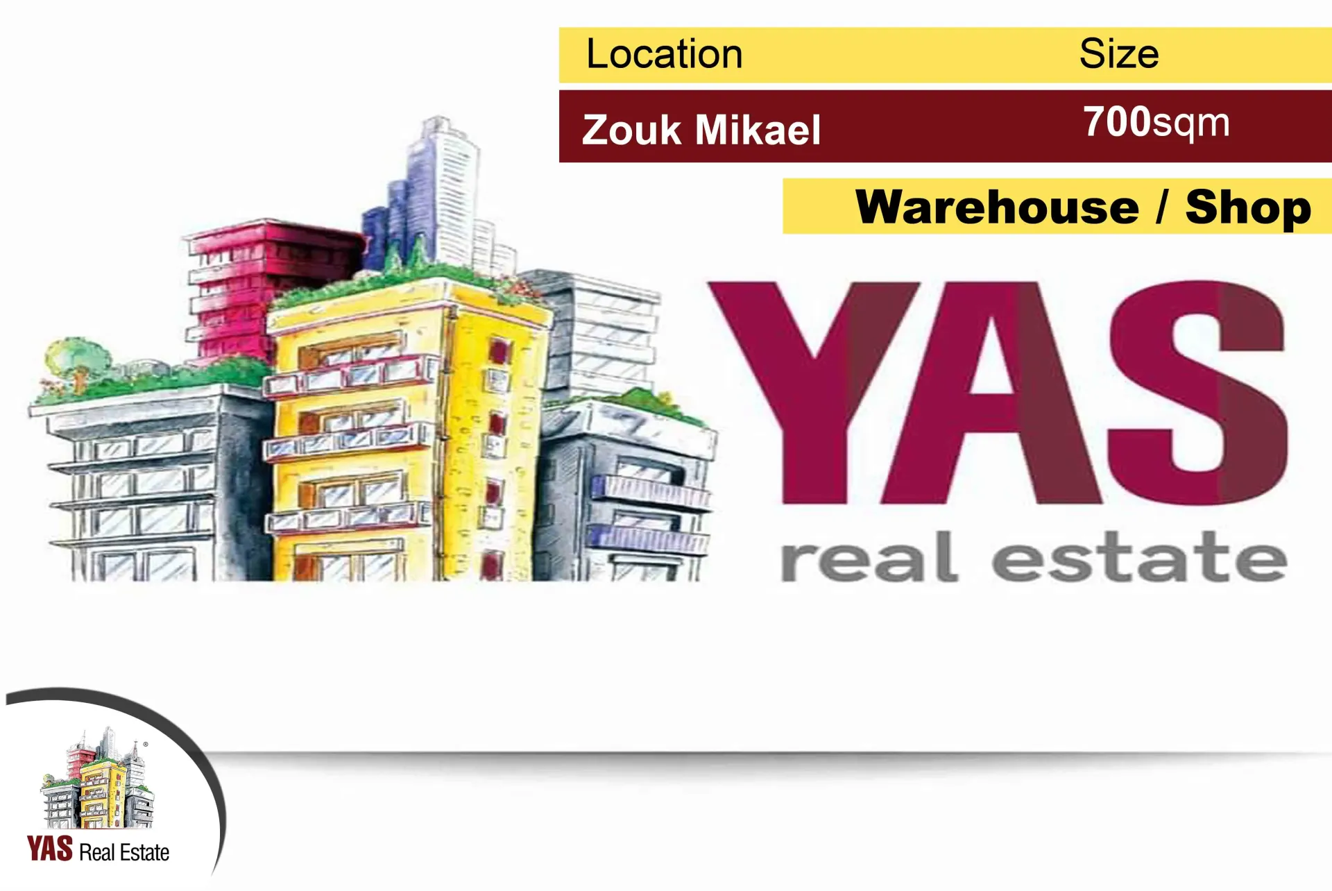 Warehouse for Sale in Zouk Mikael