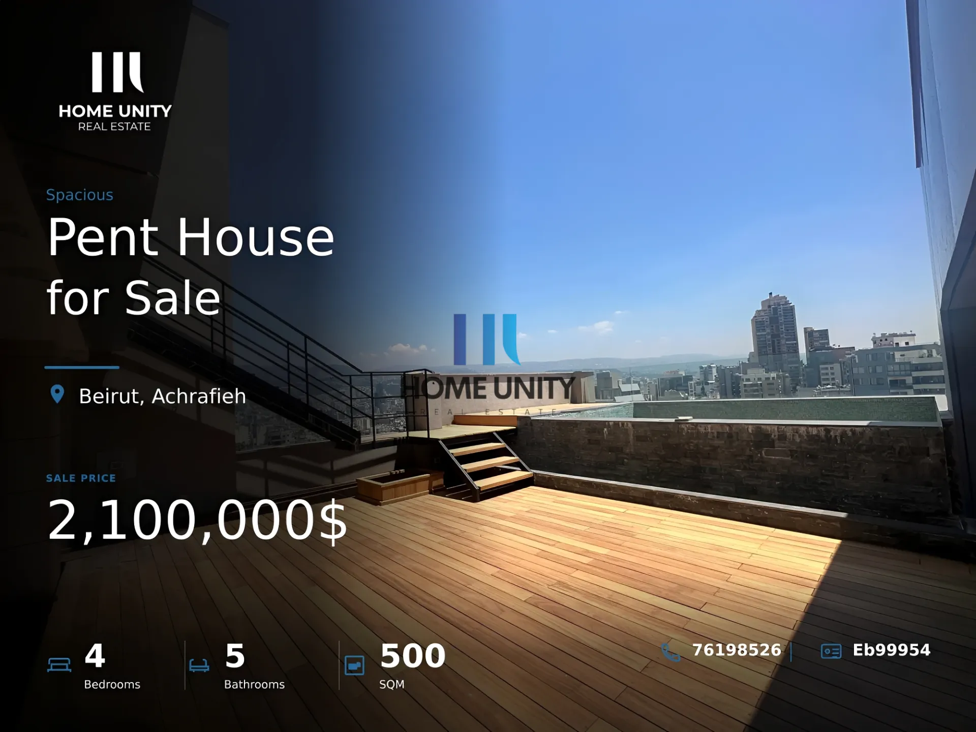 Penthouse for sale in Achrafieh